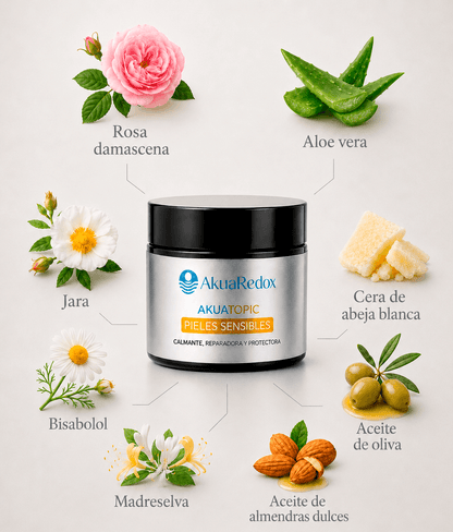 Crema Calmante para Piel Sensible, Seca o Reactiva